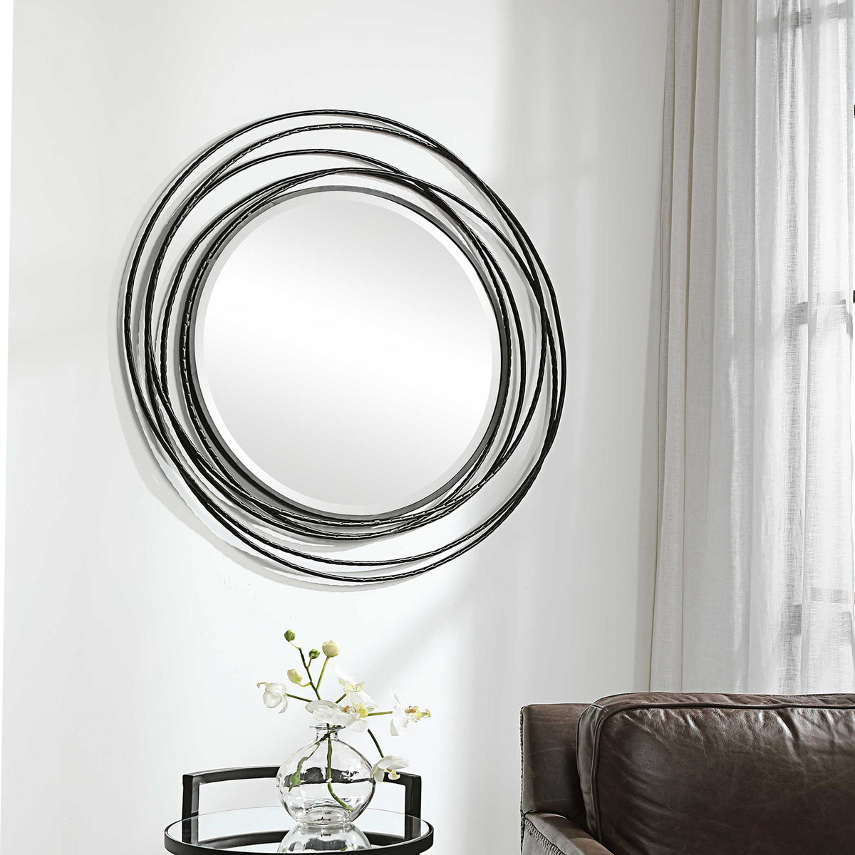 Whirlwind Round Mirror