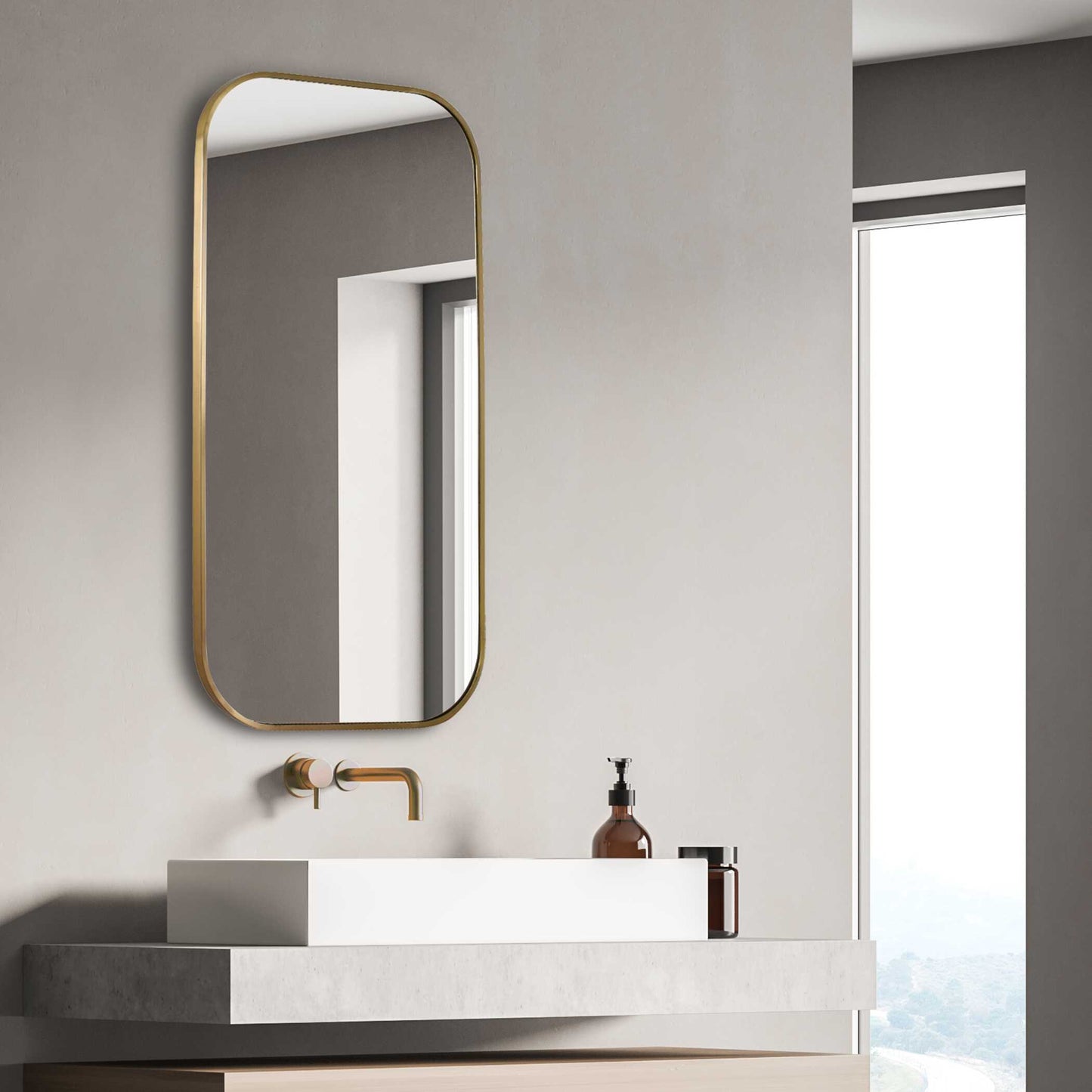 Uttermost Taft Plated Brass Mirror