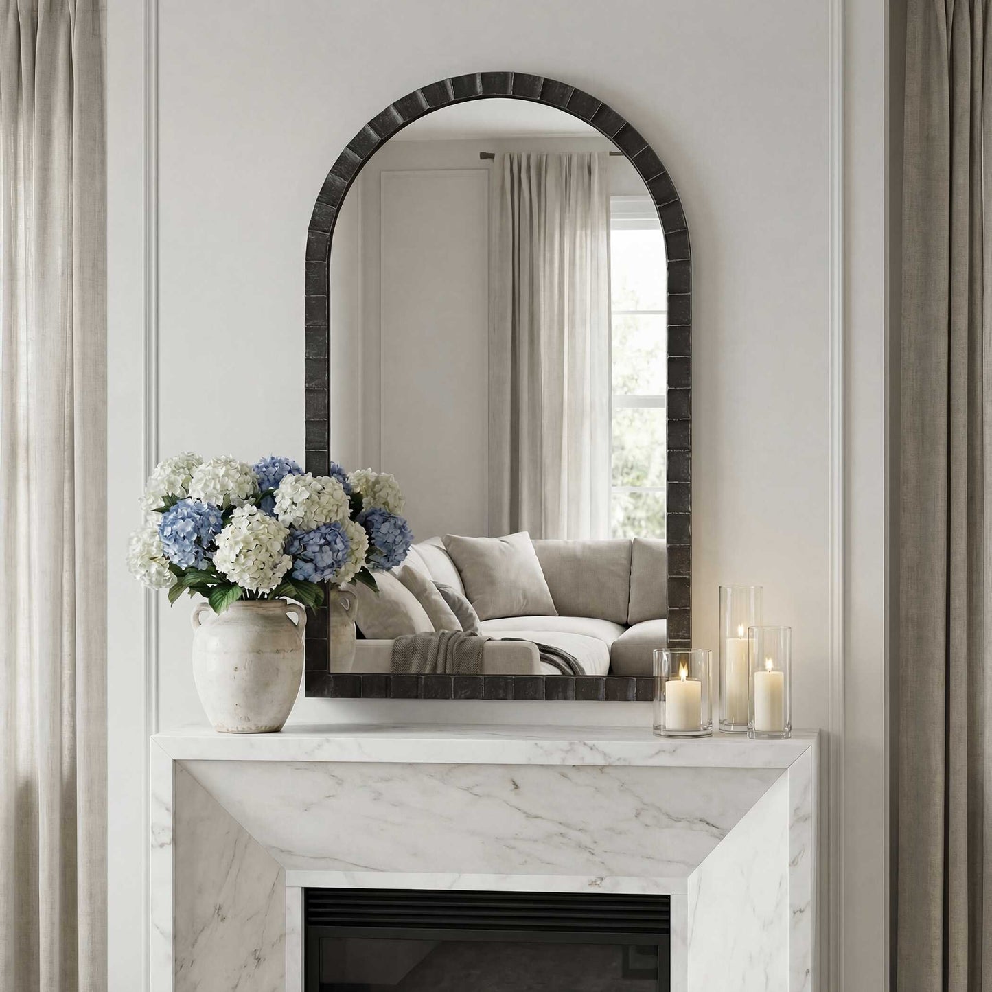 Uttermost Dandridge Black Arch Mirror