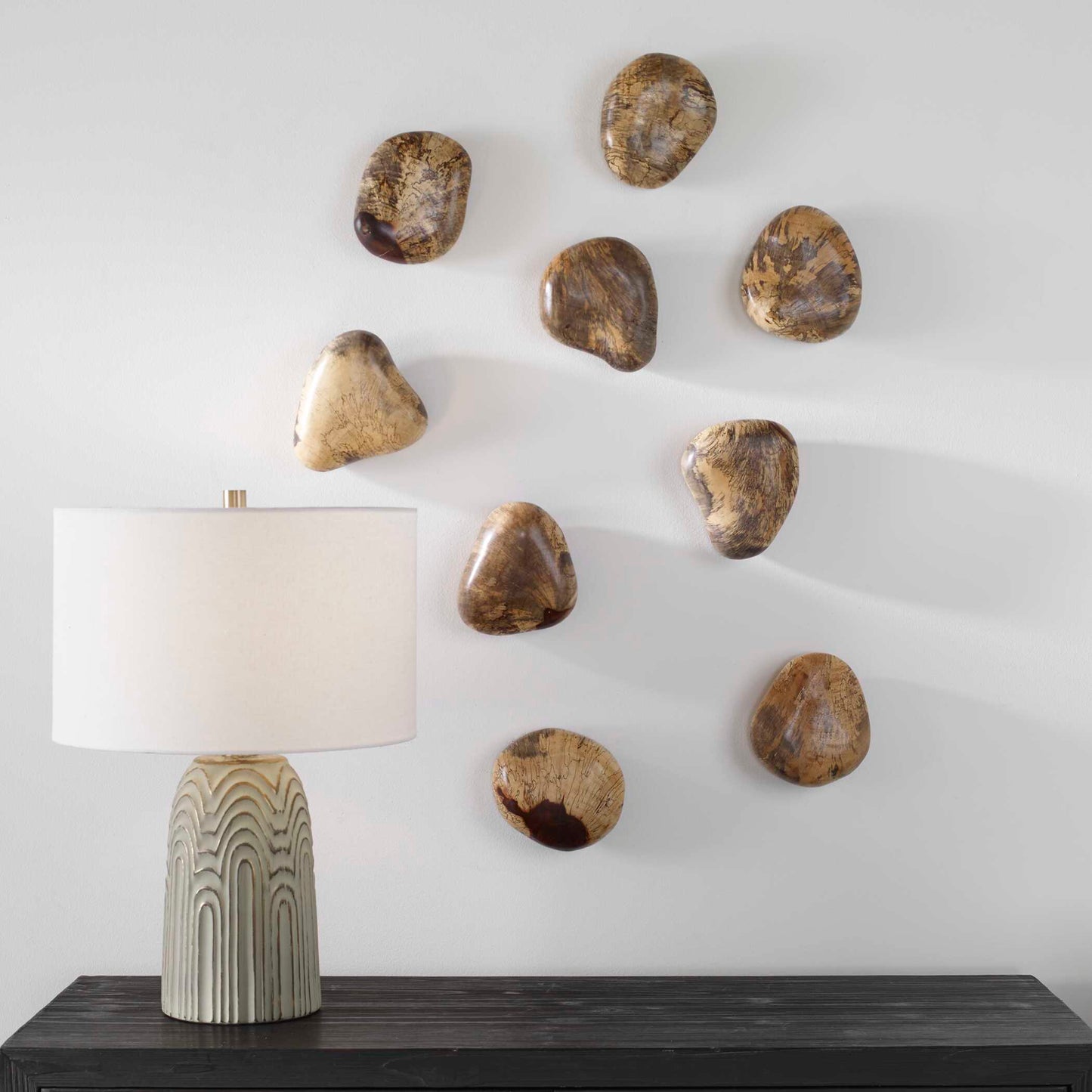 Uttermost Pebbles Blonde Wood Wall DÌĮÕÌâå©cor Set/9