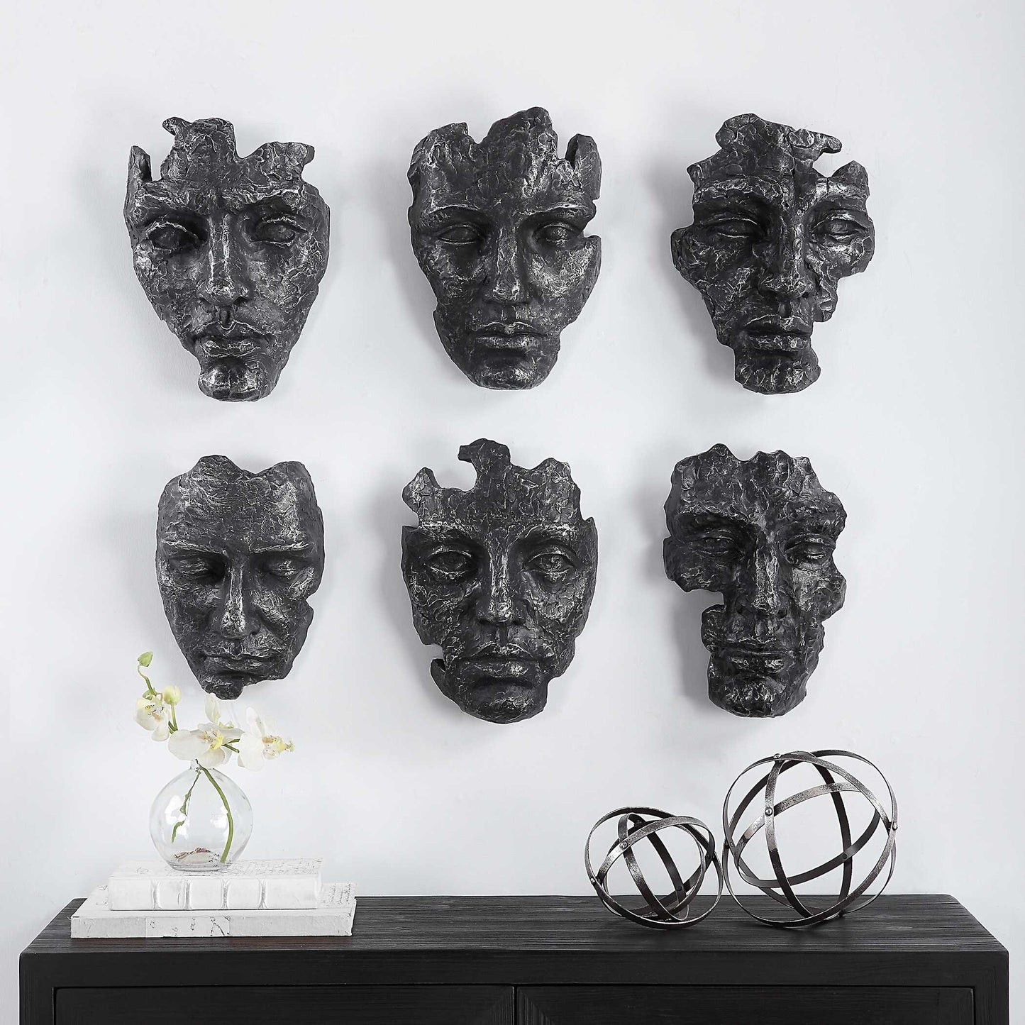 Uttermost Self-Portrait Metallic Wall Decor Set/6