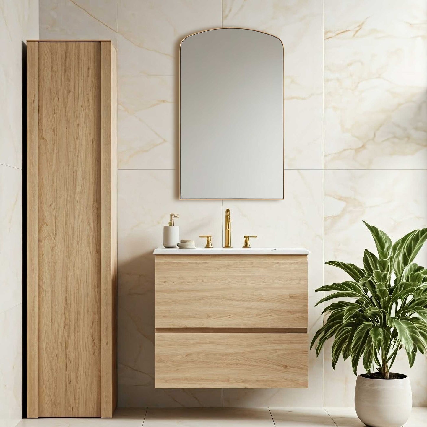 Uttermost Tordera Brass Arch Mirror