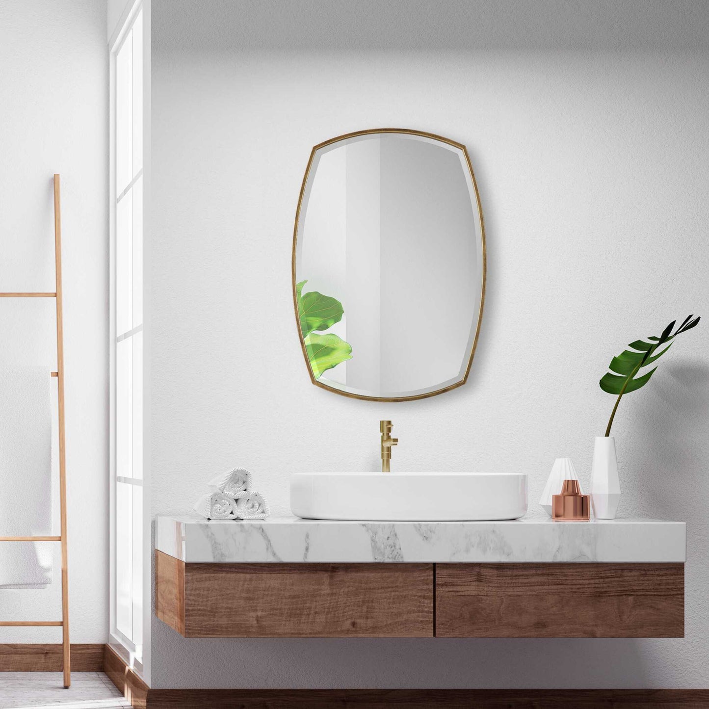 Uttermost Varenna Aged Gold Vanity Mirror