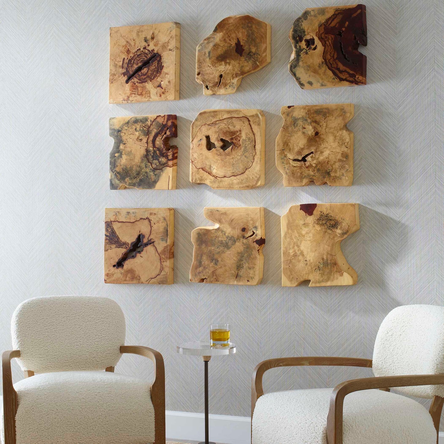 Uttermost Bahati Wood Wall DÌĮÕÌâå©cor In Natural Set/9
