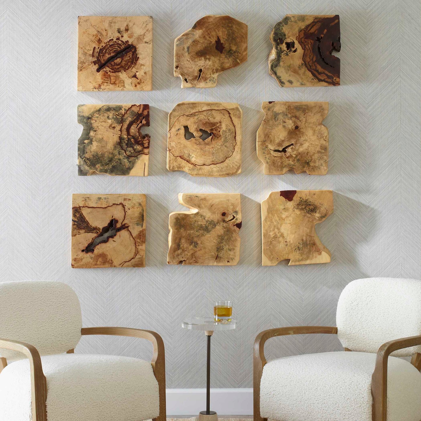 Uttermost Bahati Wood Wall DÌĮÕÌâå©cor In Natural Set/9