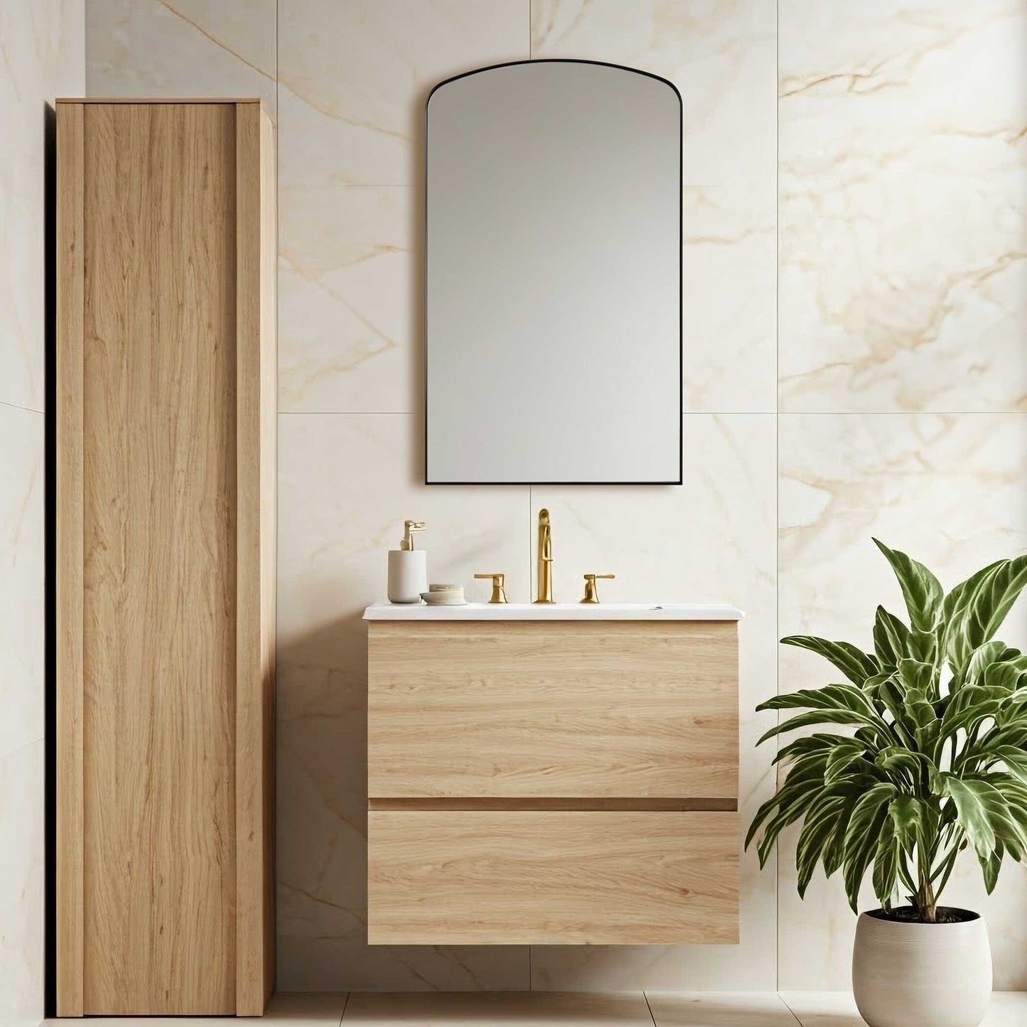 Uttermost Tordera Black Arch Mirror