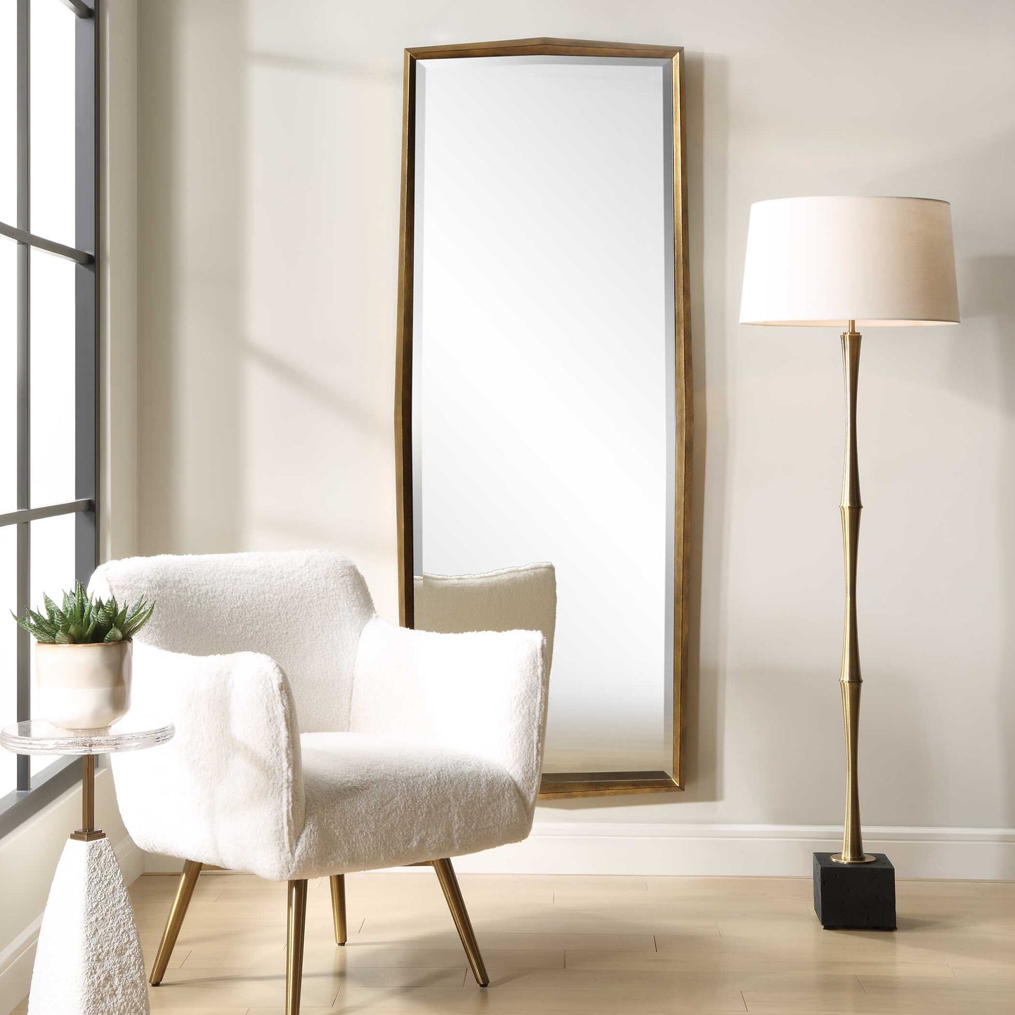 Uttermost On Point Wood Dressing Mirror