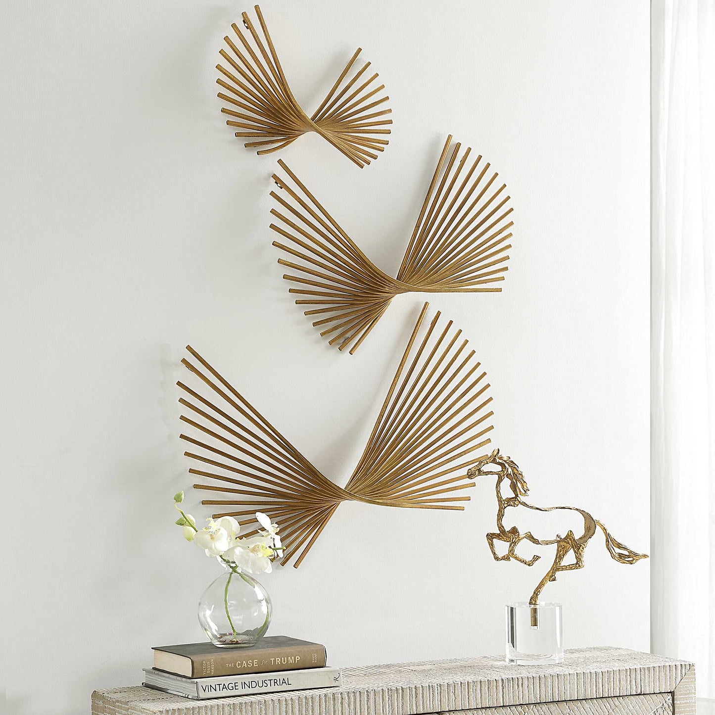 Uttermost Coreograph Antique Gold Wall Decor Set/3
