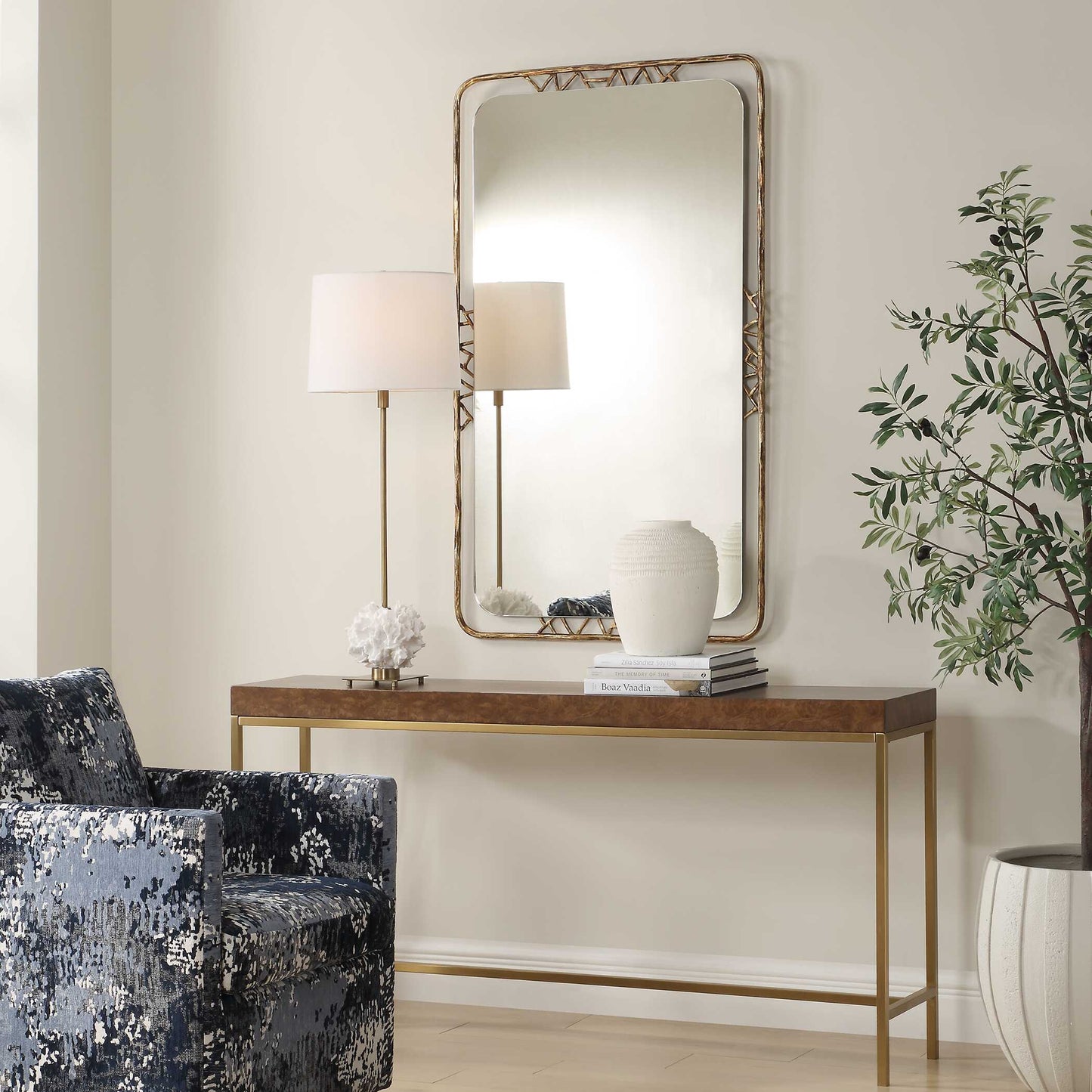 Uttermost Tahoma Antiqued Gold Mirror