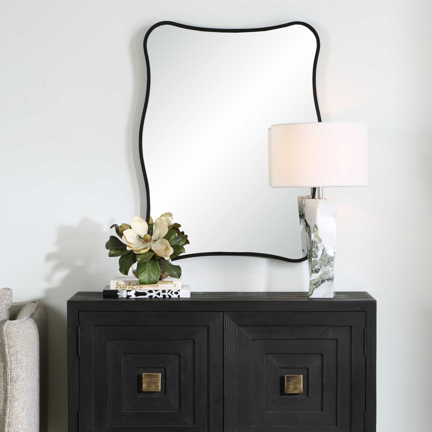 Uttermost Pavia Black Vanity Mirror