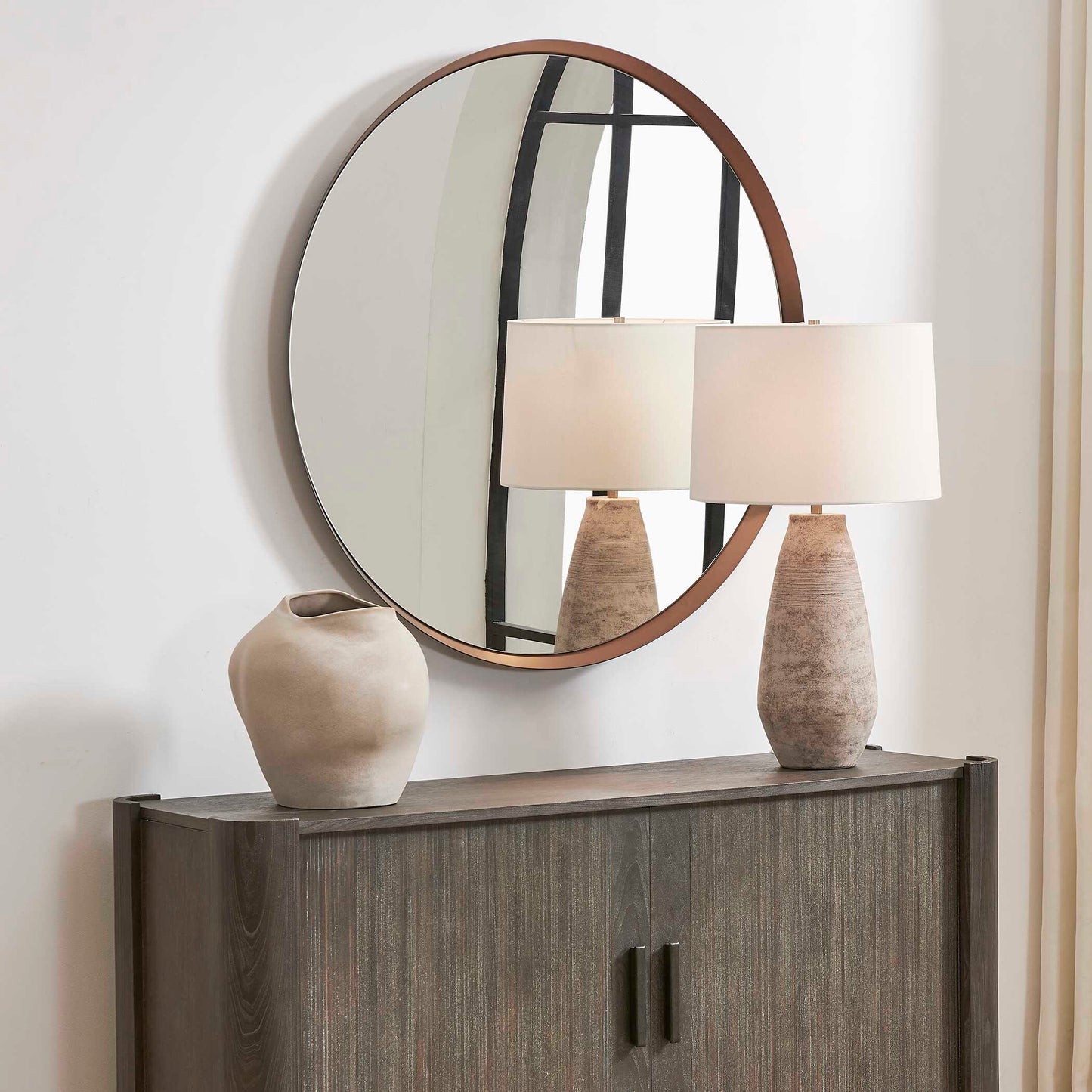 Torrado Round Bronze Mirror