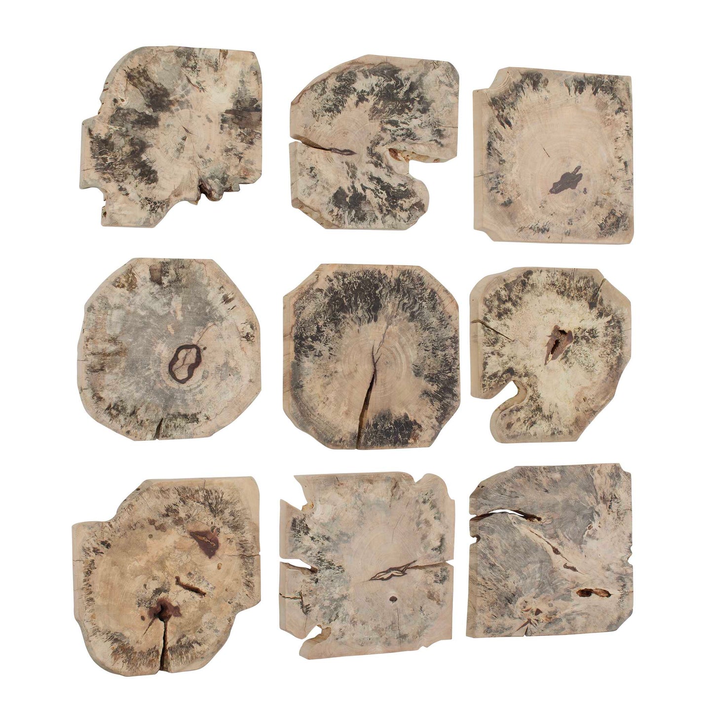 Uttermost Bahati Wood Bleached Wall Decor Set/9