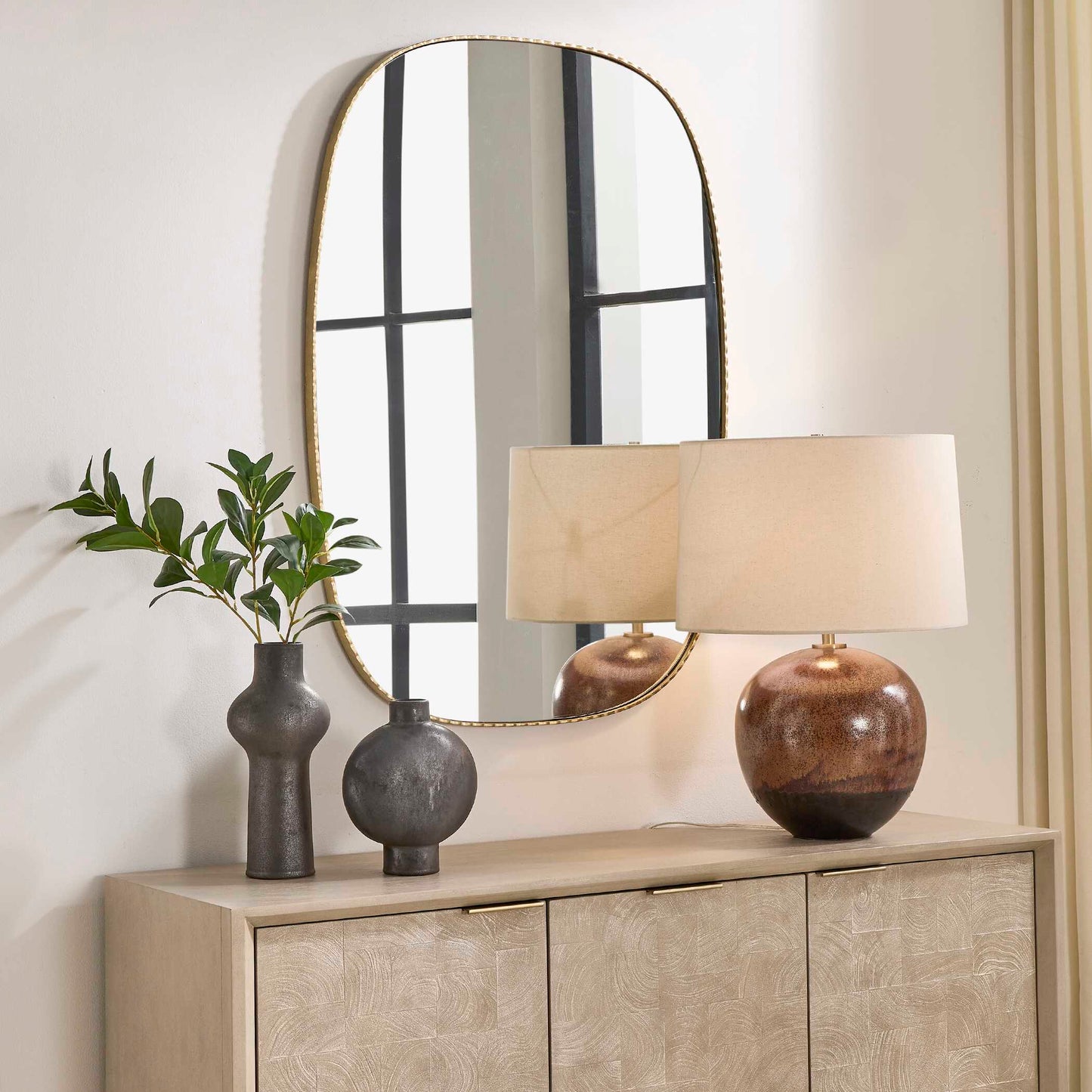 Uttermost Nidia Antique Gold Mirror