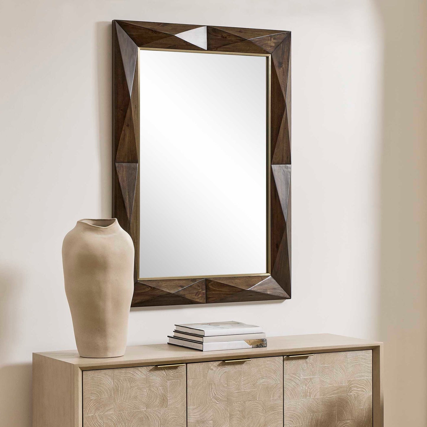 Uttermost Diamond In The Rough Wood Mirror