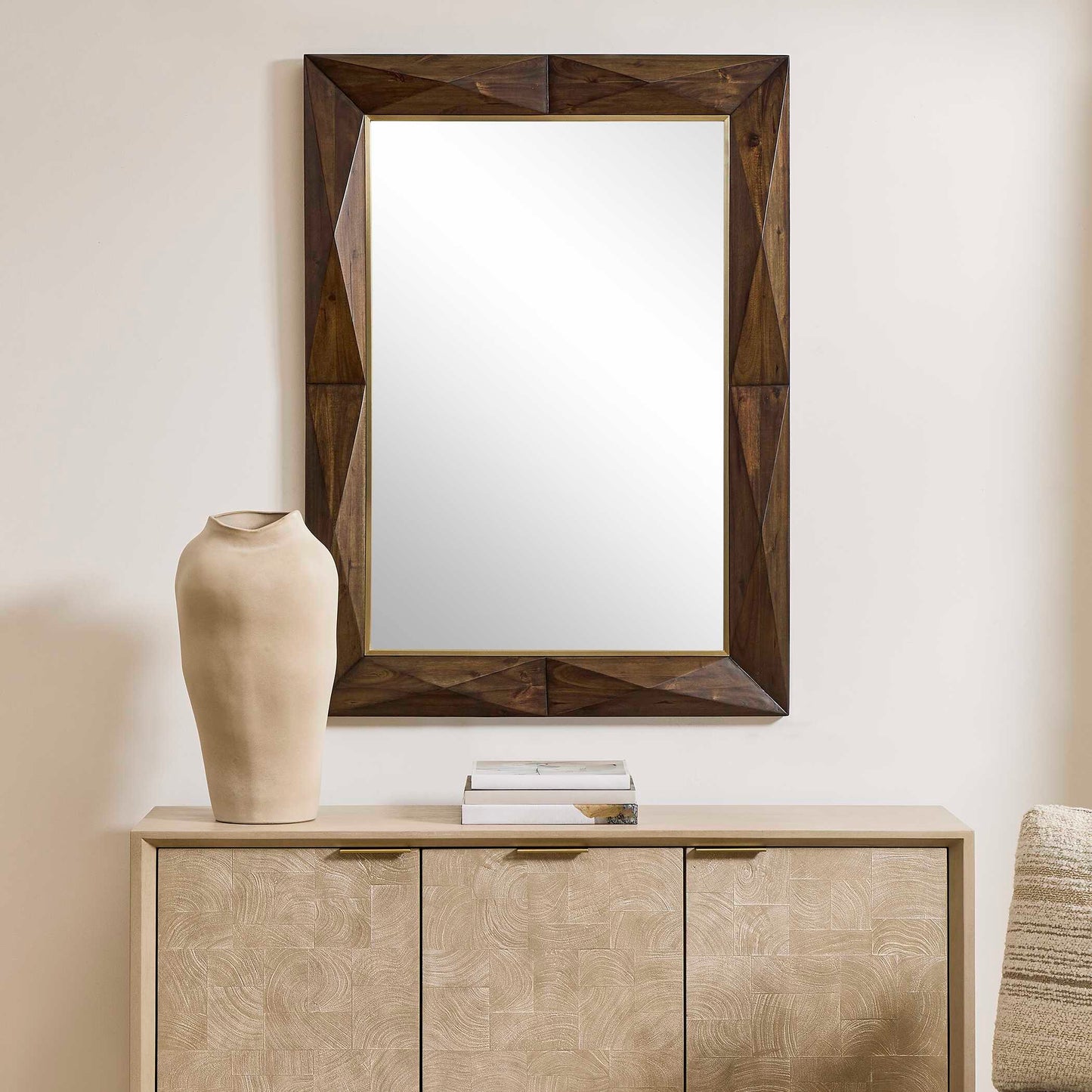 Uttermost Diamond In The Rough Wood Mirror