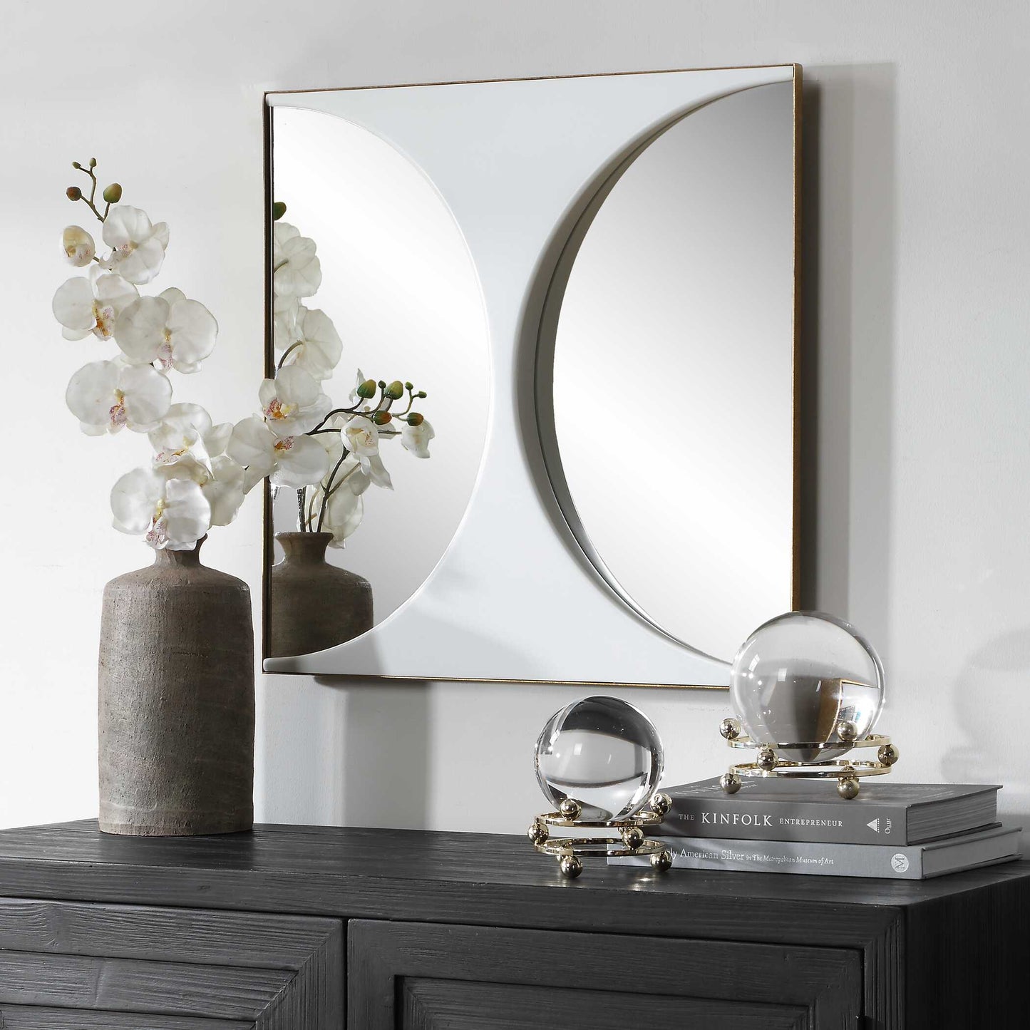 New Moon Mirrored Wall Decor