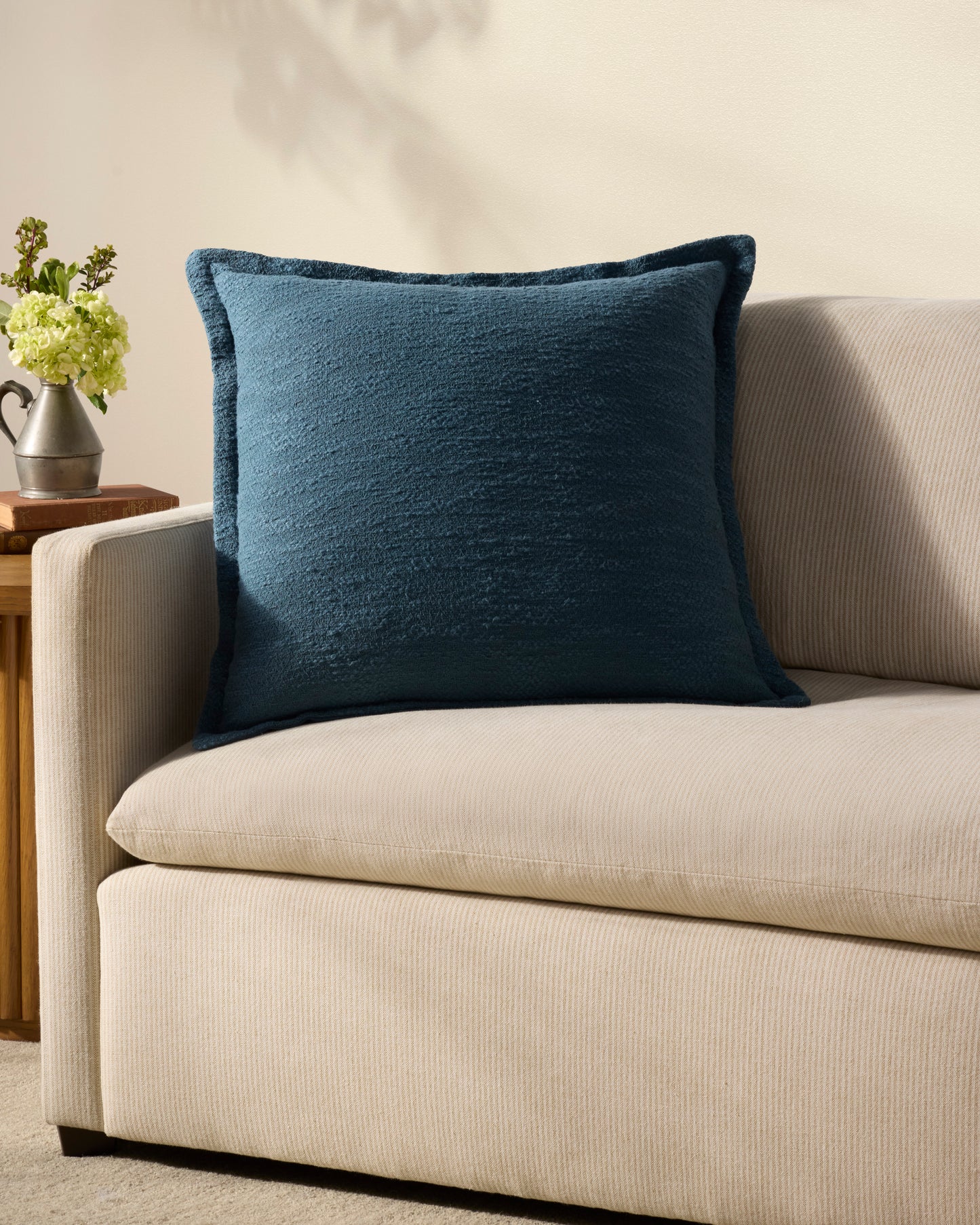 Chris Loves Julia x Loloi Morris Blue 22'' x 22'' Cover w/ Poly Pillow