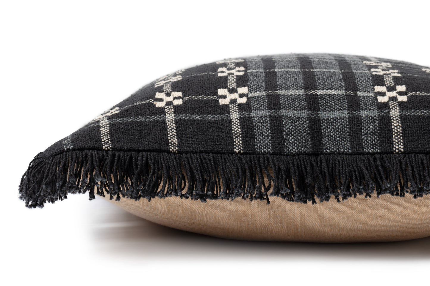 Loloi P0927 Black / Grey 18" x 18" Cover Only Pillow