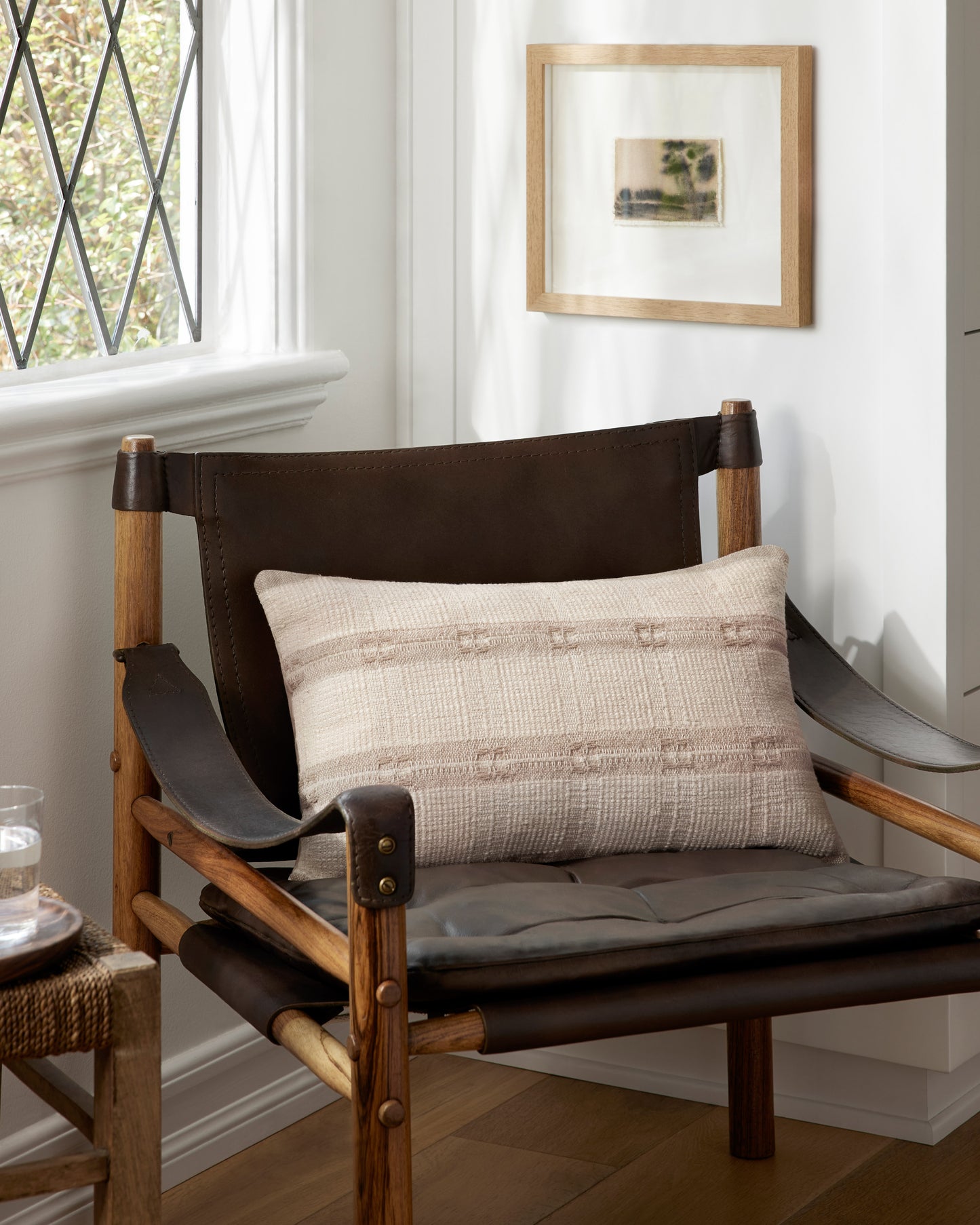 Amber Lewis x Loloi PAL0008 Natural 13" x 21" Cover w/Down Pillow