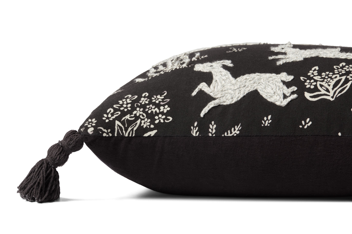 Loloi PLL0027 Black / Ivory 13" x 21" Cover Only Pillow