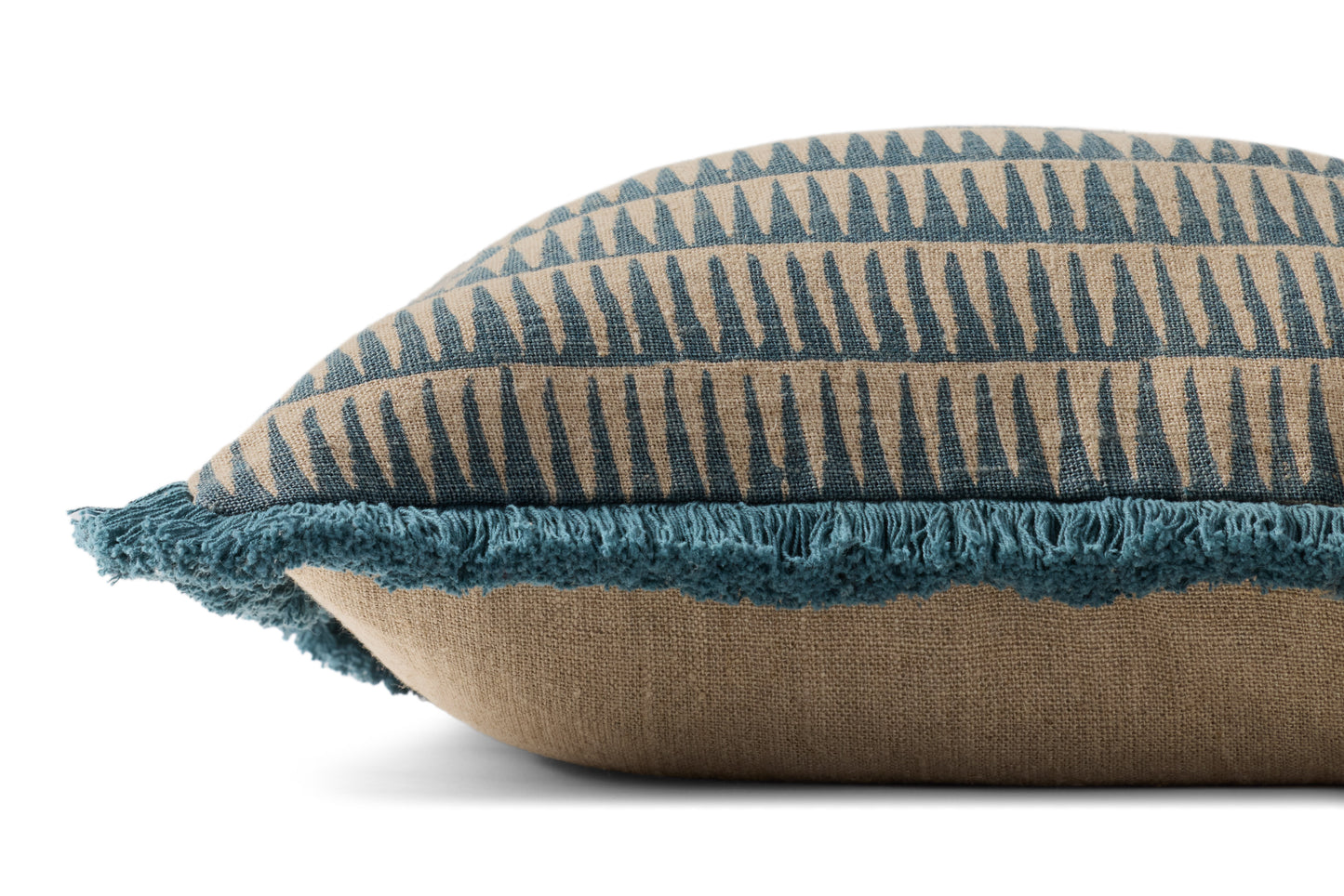 Loloi PLL0202 Natural / Blue 18'' x 18'' Cover w/Down