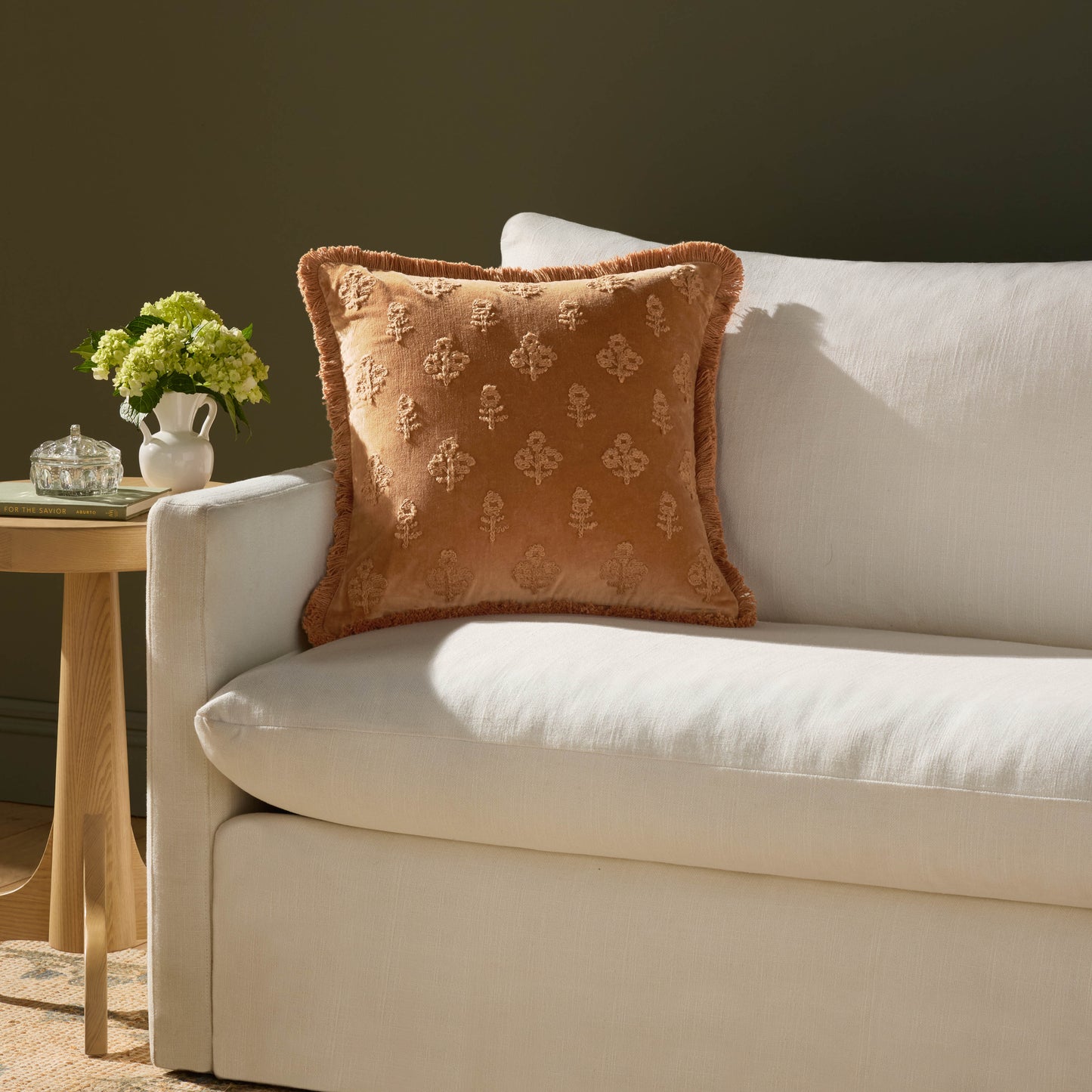 Chris Loves Julia x Loloi Darla Clay 18'' x 18'' Cover w/Poly Pillow