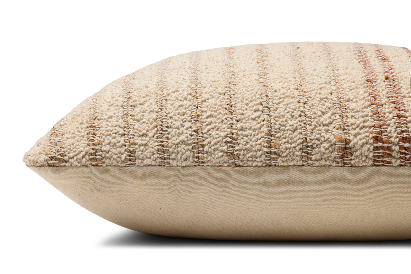 Amber Lewis x Loloi Atley Natural / Amber 22'' x 22'' Cover w/Poly Pillow