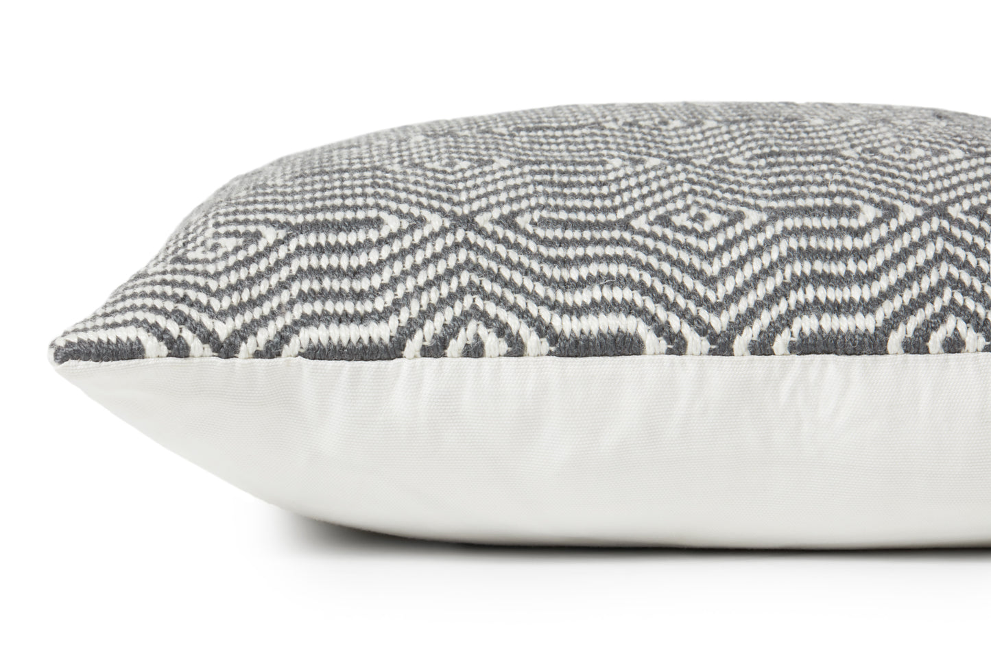 Loloi P0339 Charcoal / White 22" x 22" Cover w/Down Pillow