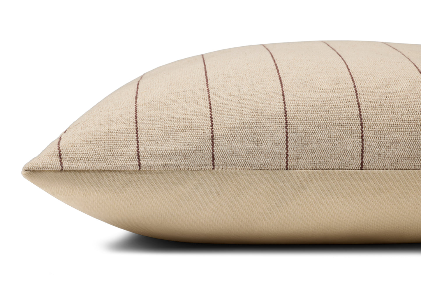 Amber Lewis x Loloi Keisha Natural / Brown 18'' x 18'' Cover w/Down Pillow