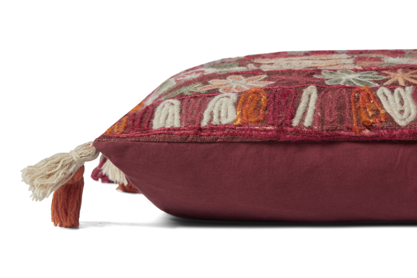 Loloi PLL0014 Pink / Multi 22" x 22" Cover w/Down Pillow
