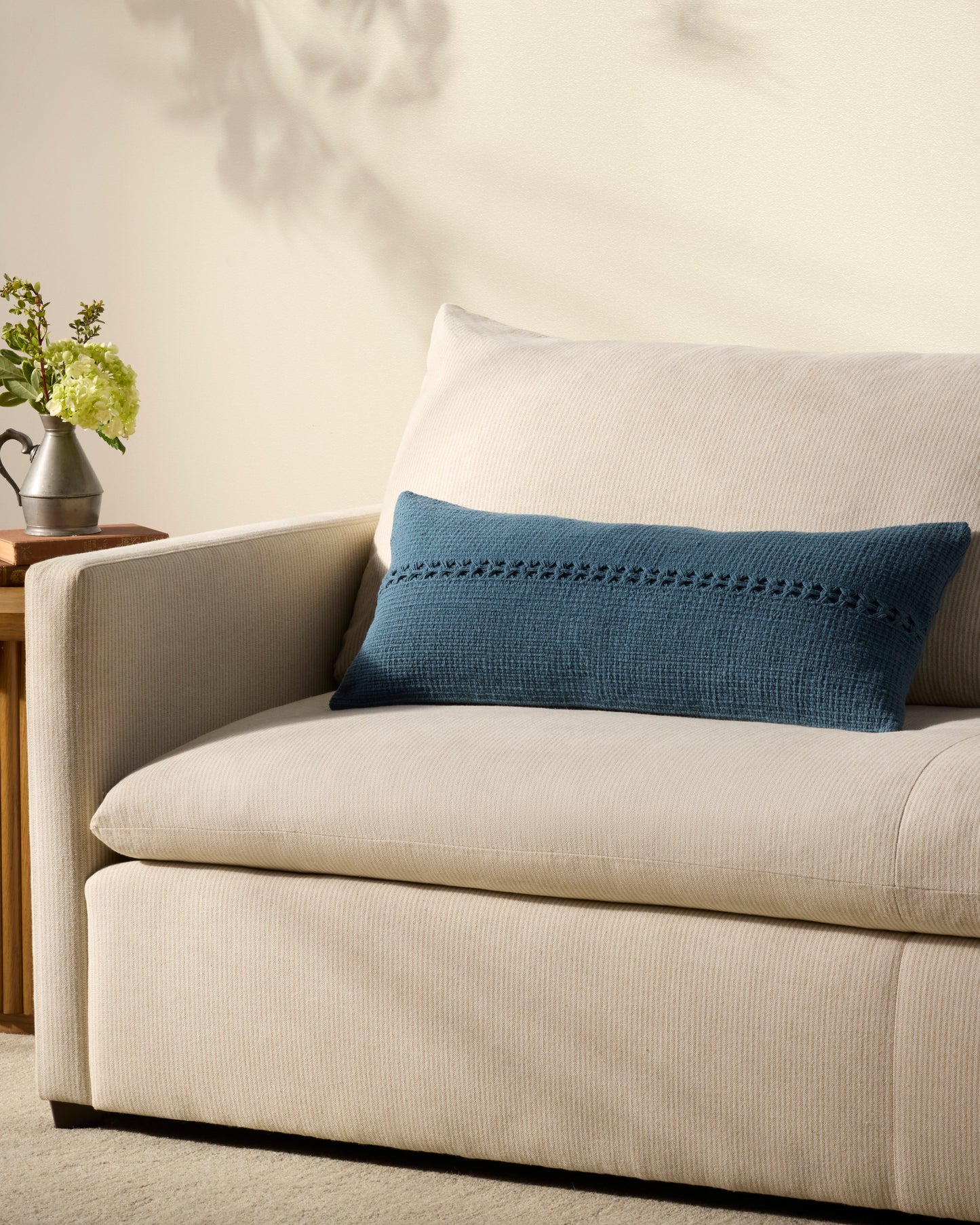 Chris Loves Julia x Loloi Harvey Blue 12'' x 27'' Cover w/ Poly Pillow