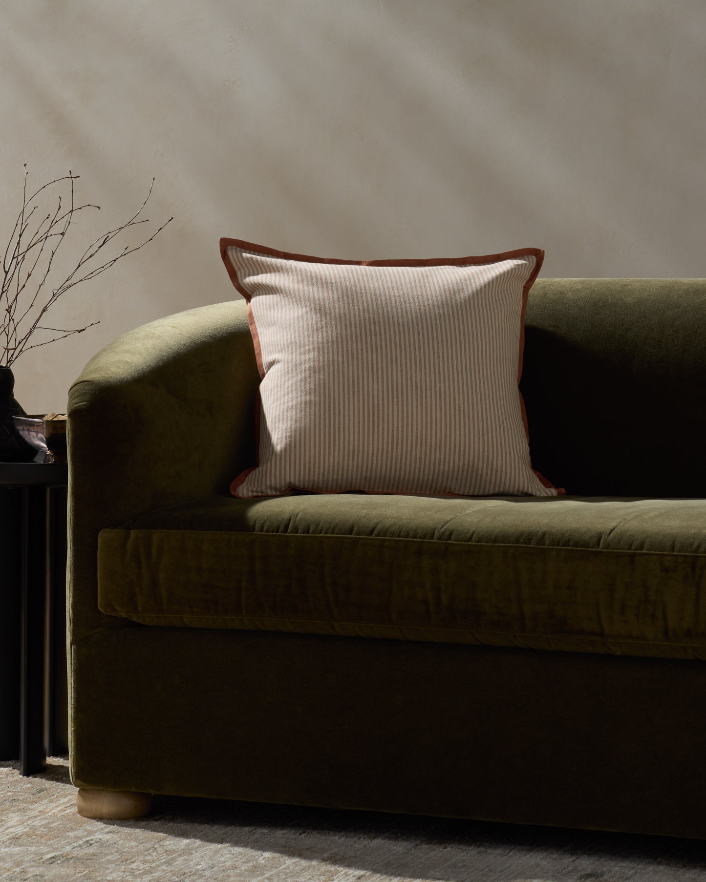 Jeremiah Brent x Loloi Sullivan Natural / Terracotta 20'' x 20'' Pillow Cover Only