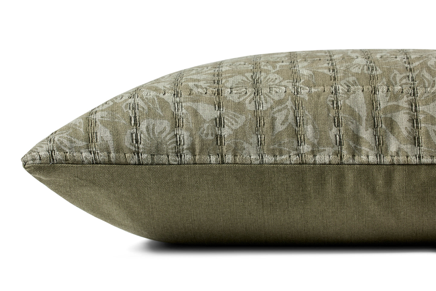 Jean Stoffer x Loloi PJS0024 Green / Grey 18'' x 18'' Cover w/Poly Pillow