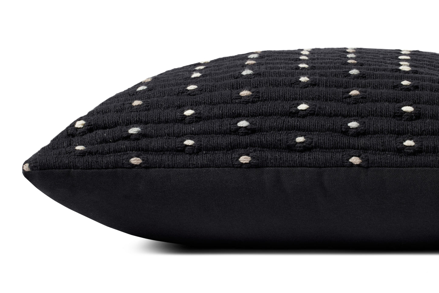 Loloi PLL0118 Black 18'' x 18'' Cover w/Down Pillow