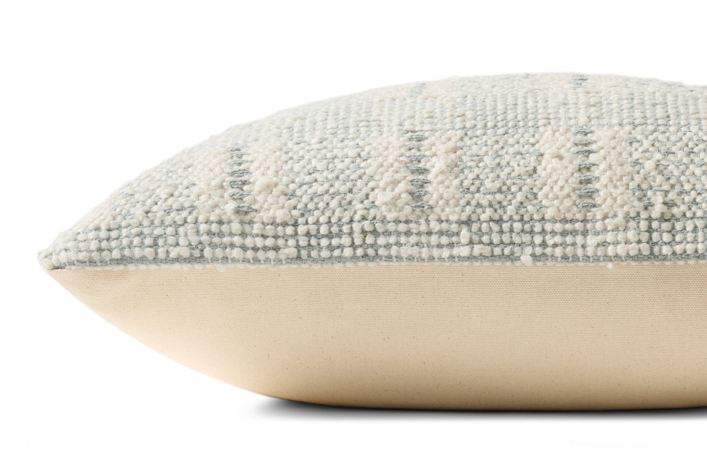 Loloi Ivory / Blue 18'' x 18'' Cover w/Down Pillow