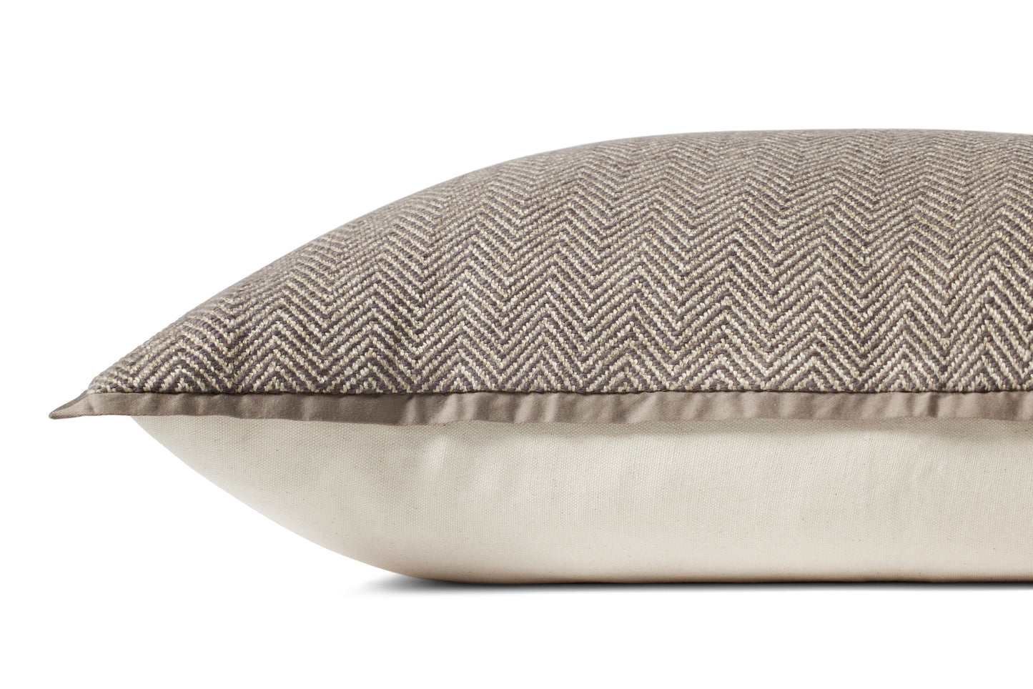 Jean Stoffer x Loloi PJS0018 Dark Taupe 16'' x 26'' Cover w/Poly Pillow