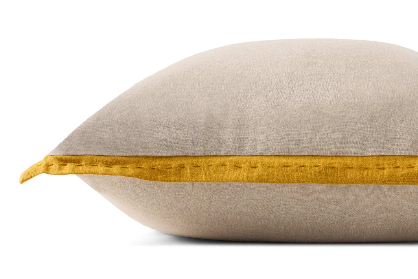 Loloi PLL0197 Natural / Mustard 18'' x 18'' Cover Only