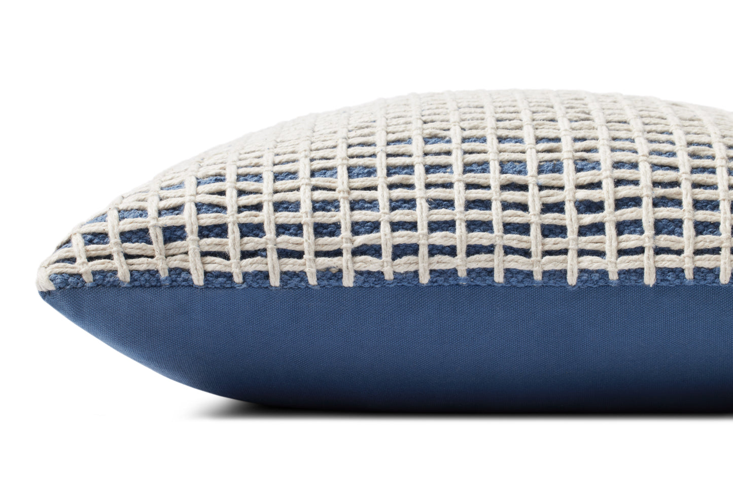 Loloi PLL0119 Blue / Ivory 18'' x 18'' Cover w/Poly Pillow