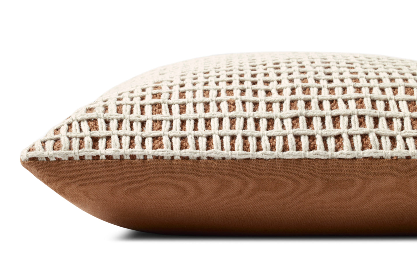 Loloi PLL0119 Orange / Ivory 18'' x 18'' Cover w/Poly Pillow
