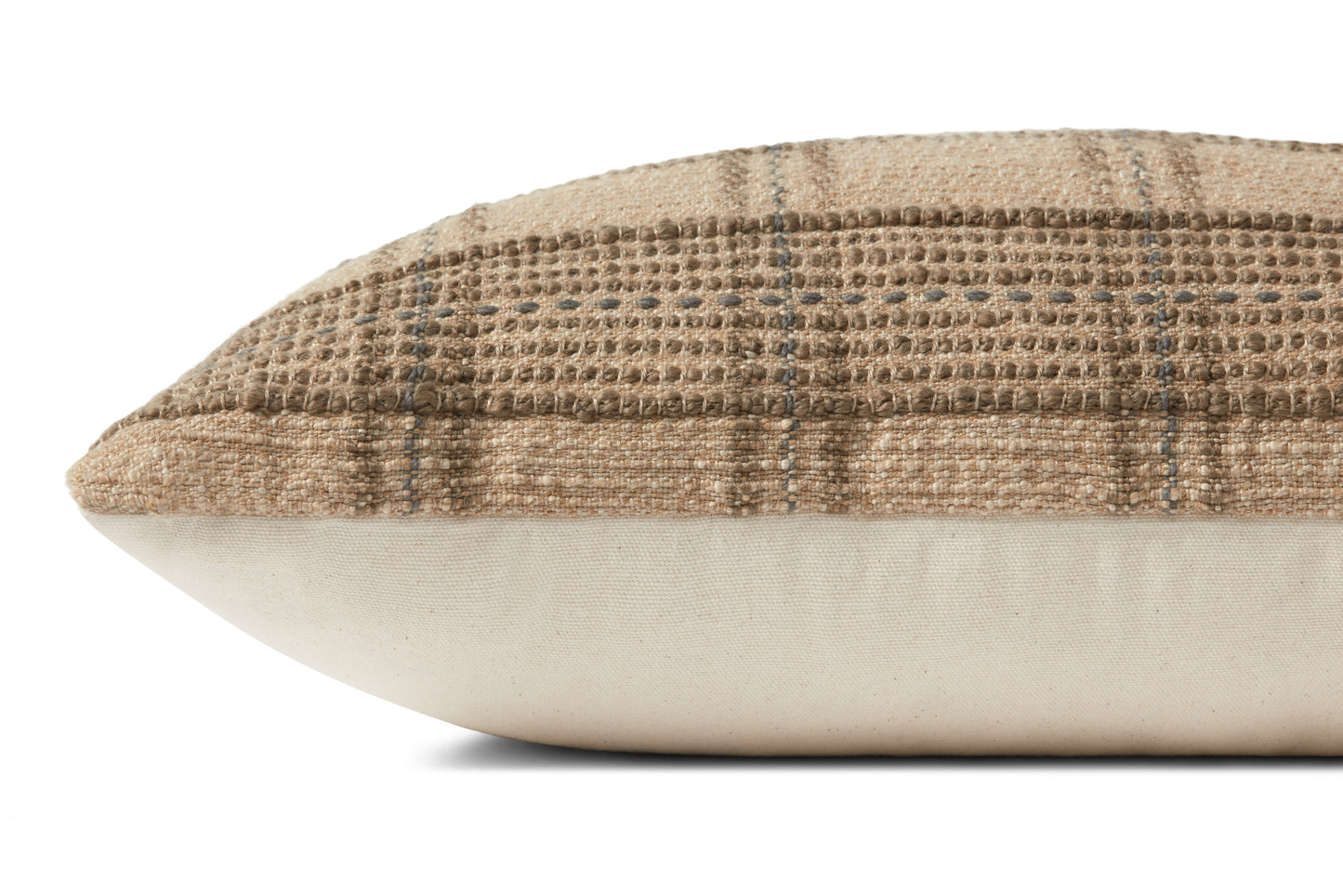 Angela Rose x Loloi Calista PAR0018 Tan / Slate 13'' x 35'' Cover Only Pillow