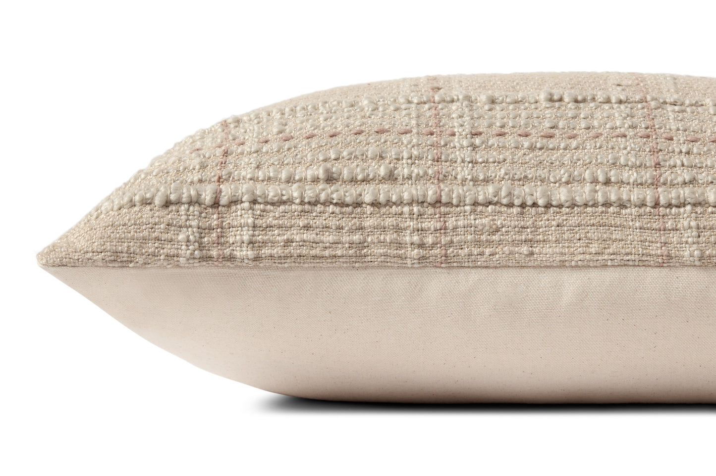 Angela Rose x Loloi Calista PAR0019 Ivory / Blush 13'' x 35'' Cover Only Pillow