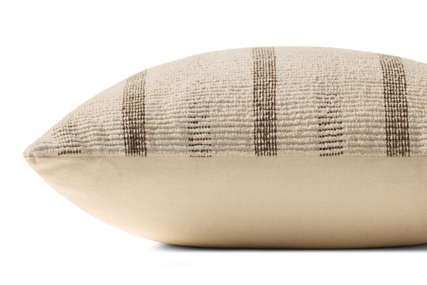 Loloi Ivory / Brown 20'' x 20'' Cover w/Poly Pillow