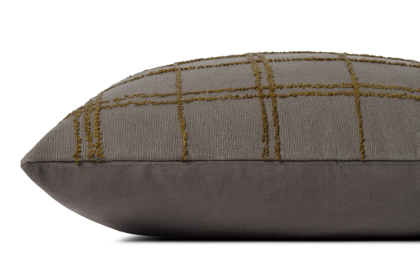 Jean Stoffer x Loloi Edward Charcoal / Olive 18'' x 18'' Cover w/Down Pillow