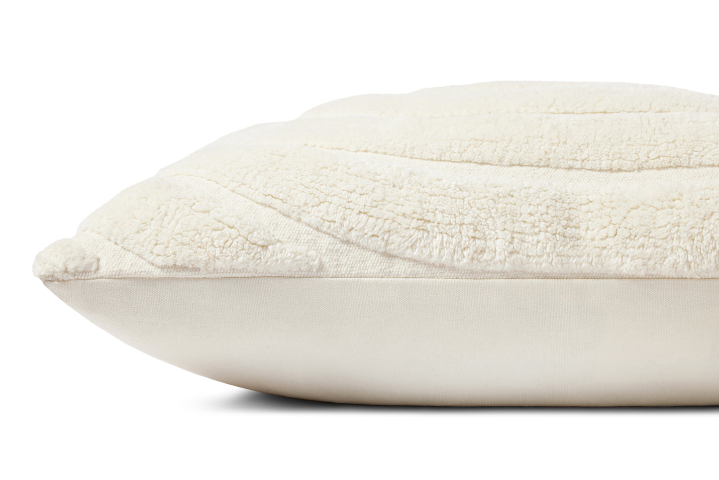 Loloi PLL0110 Ivory 22'' x 22'' Cover w/Poly Pillow