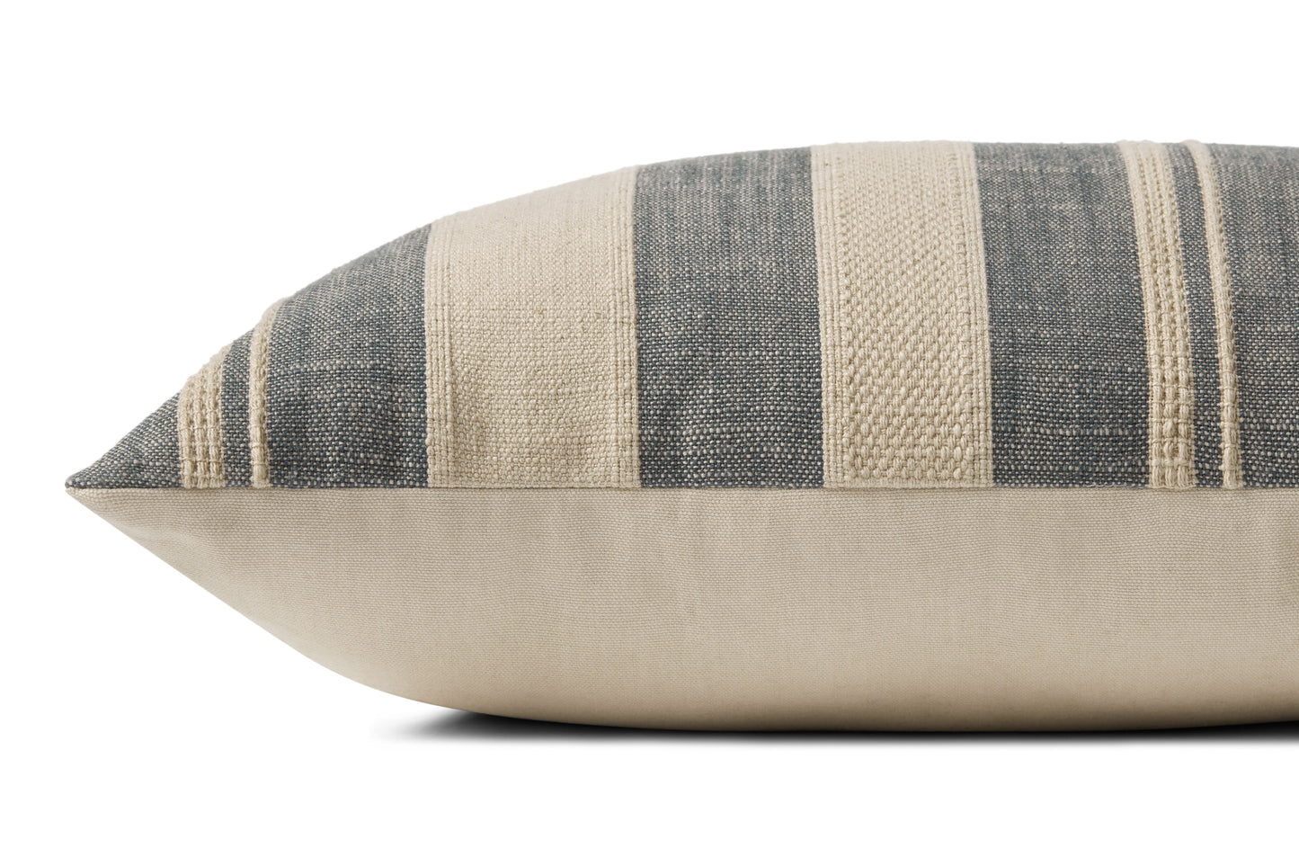 Angela Rose x Loloi Mia PAR0014 Ivory / Denim 13'' x 21'' Cover w/Down Pillow