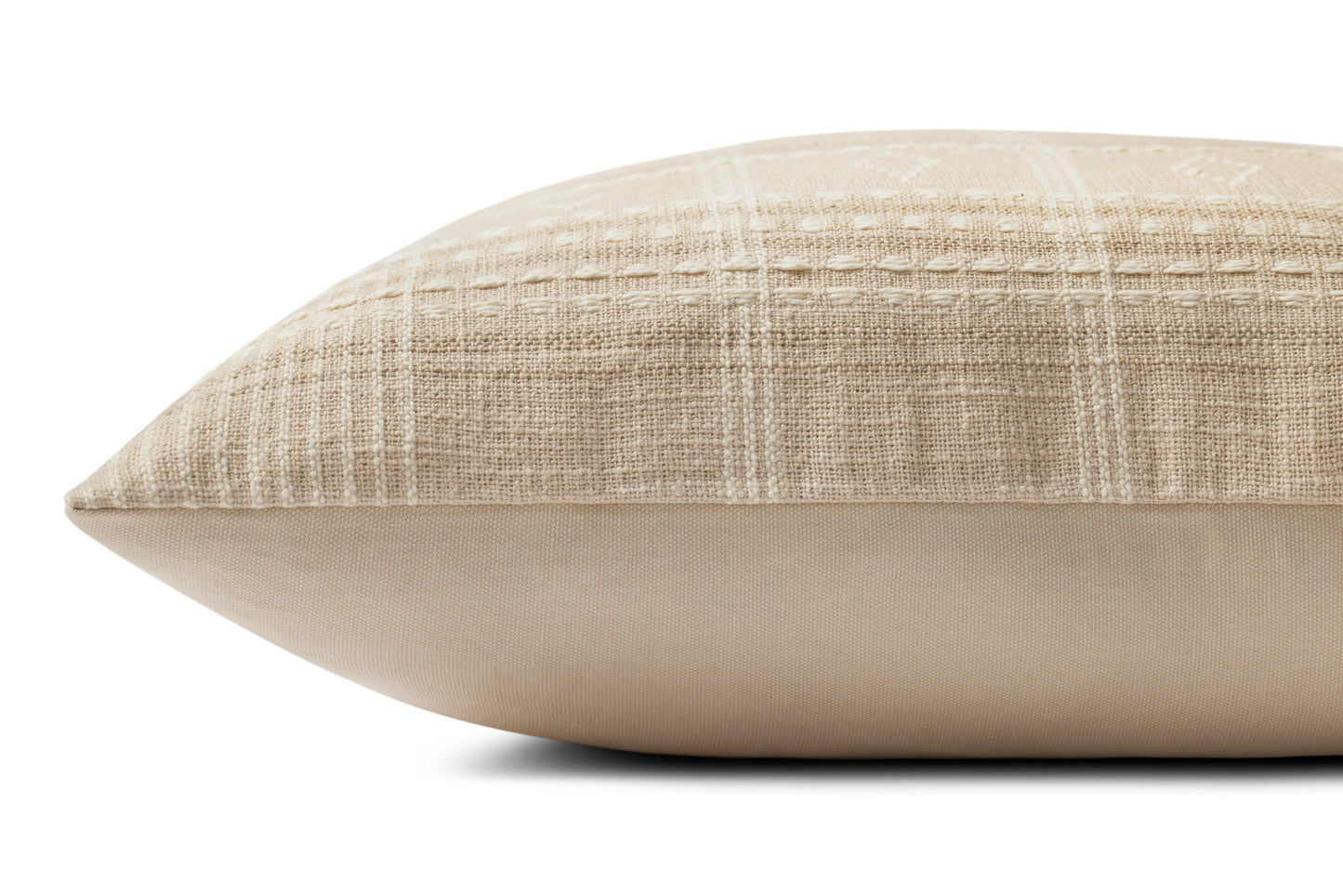 Angela Rose x Loloi Lina Beige / Ivory 18'' x 18'' Cover w/Down Pillow