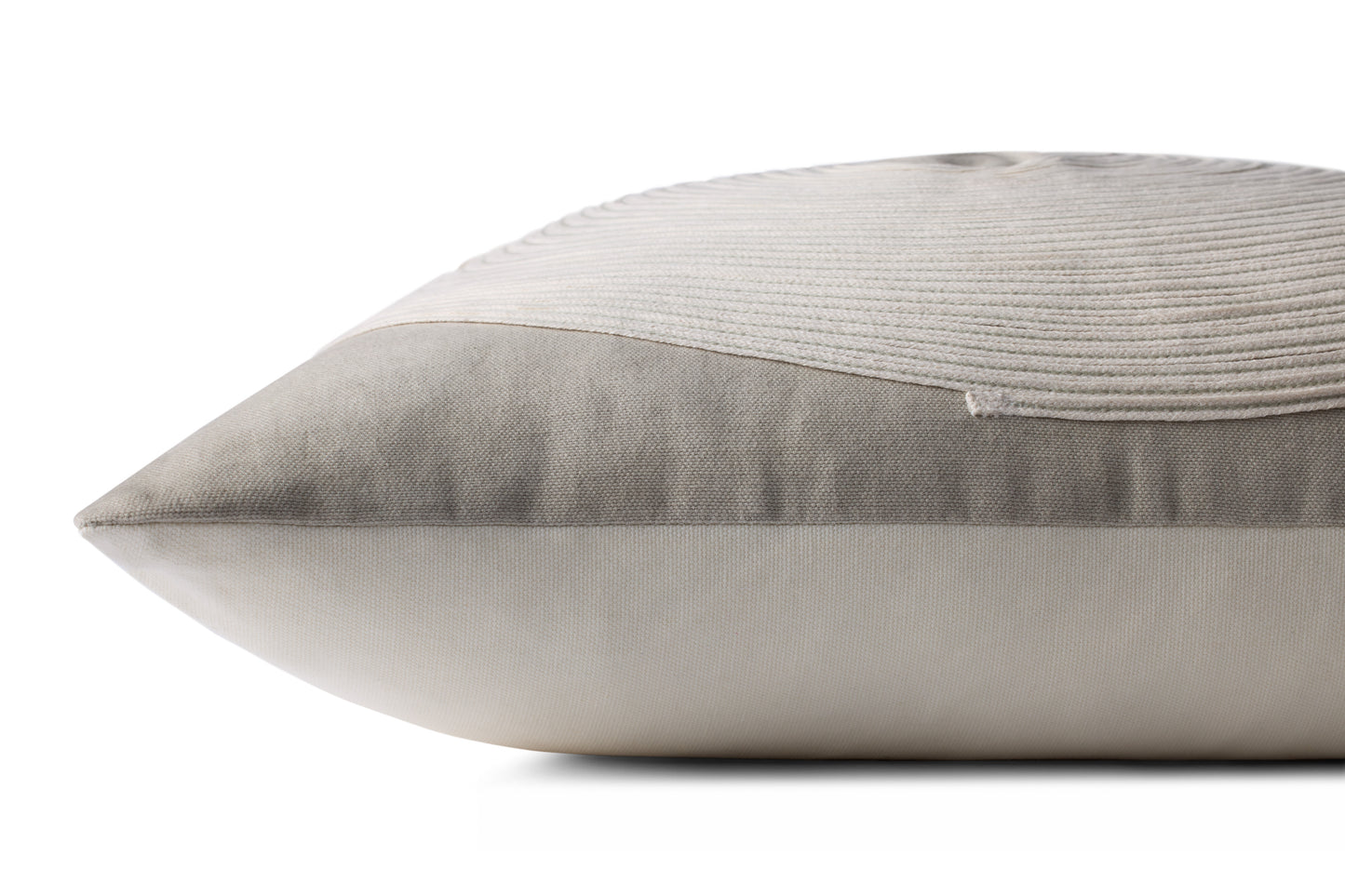 Loloi PLL0035 Taupe / Natural 18'' x 18'' Cover Only Pillow