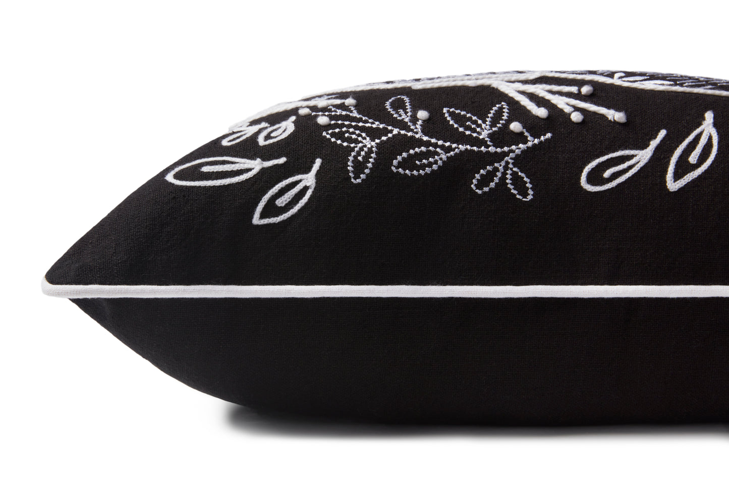 Loloi PLL0032 Black 13" x 21" Cover w/Poly Pillow