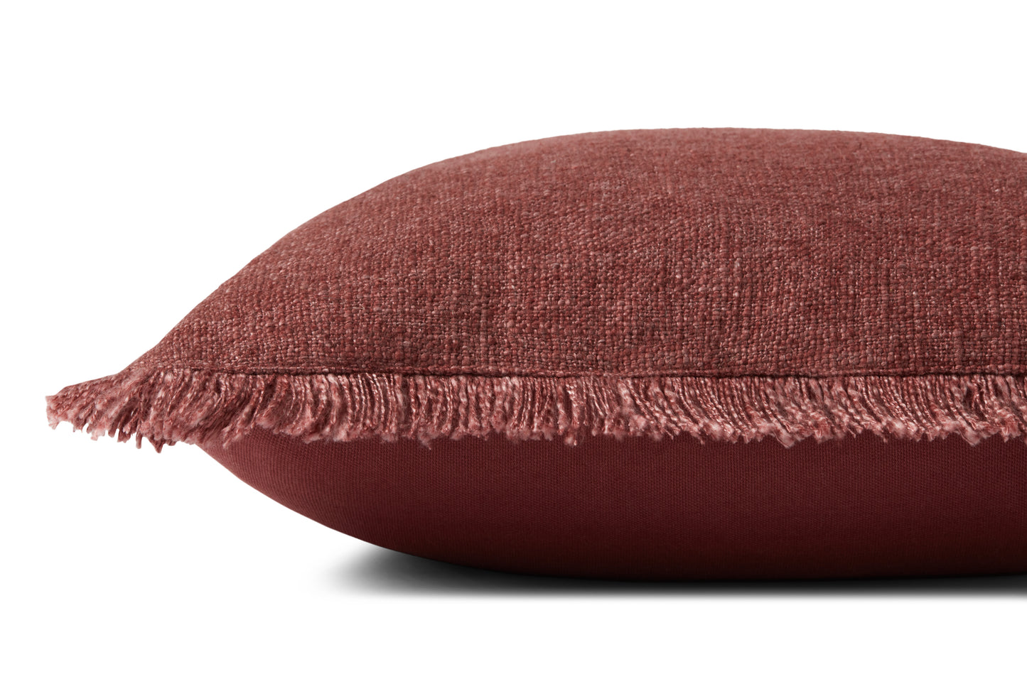 Amber Lewis x Loloi Sable PAL0033 Wine 18'' x 18'' Cover w/Poly Pillow