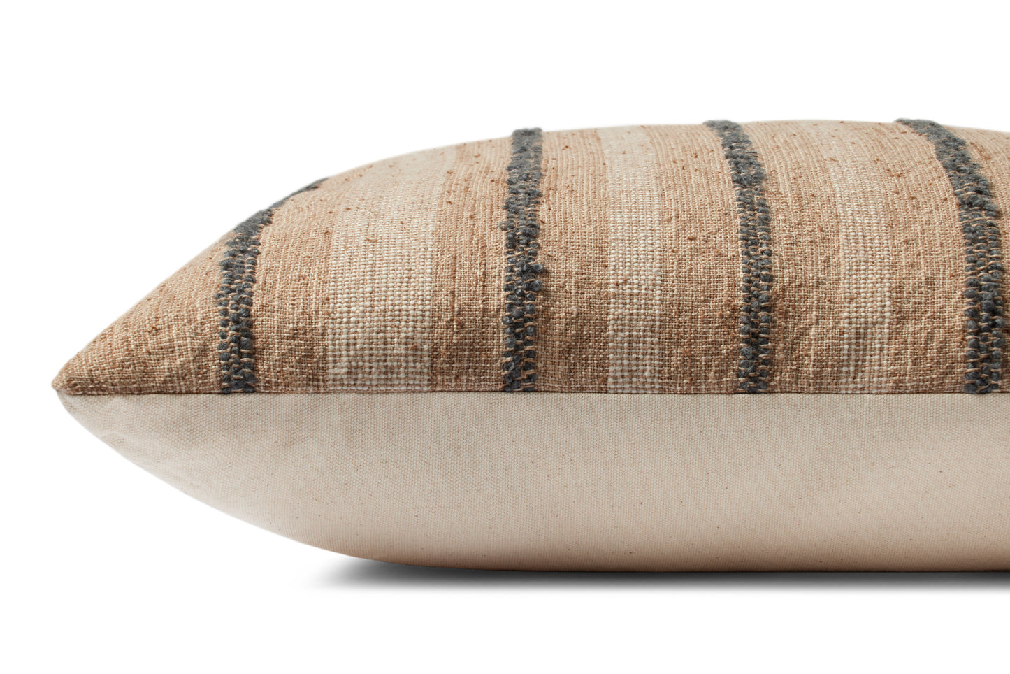 Amber Lewis x Loloi Elowen PAL0038 Natural / Blue 22'' x 22'' Cover Only Pillow